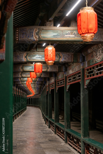 Vászonkép Night view of the Long Corridor of the Summer Palace in Beijing