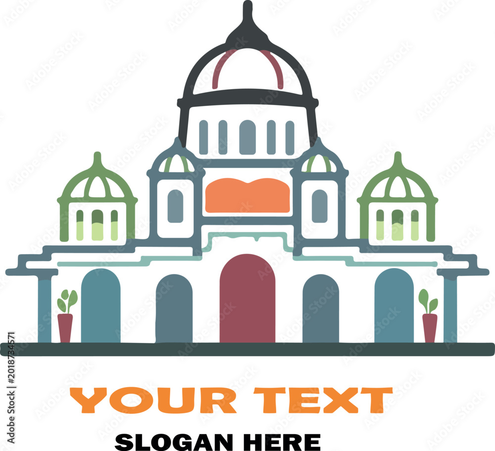 Fototapeta premium Ho chi minh city logo vector white background