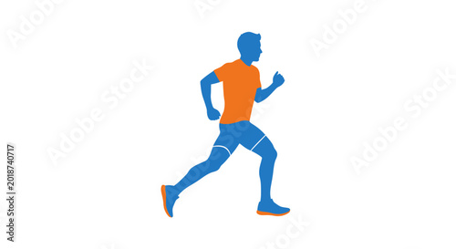 Man Running in Athletic Wear.