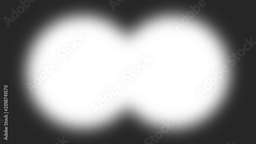Quadro su tela Transparent black binoculars long distance zoom view vignette frame overlay blurred shadow effect for focus or highlight design and mockups isolated on transparent background