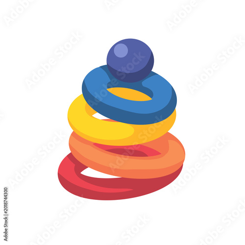 Loop toy in hand drawing style isolated illustration.