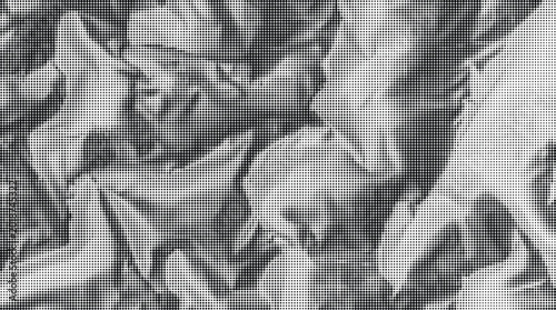Obraz na plátně Crinkled gray fabric with smooth folds on a transparent background