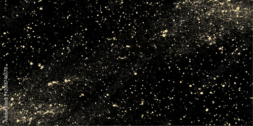 Tableau sur toile Luminous white water drops and crystalline snowflakes scatter like stars across
