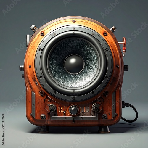 Ornate retro audio speaker