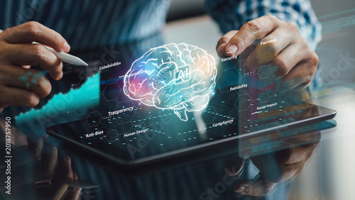 Foto Ethical AI and Responsible Artificial Intelligence concept