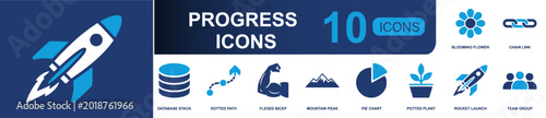 Fotografía Progress icon set