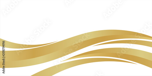 gold wave curve, golden wave corner shape for element, stripes ribbon golden graphic, striped gold