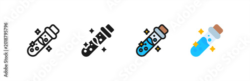 Foto Magic Elixir icon multiple style collection. Vector illustration.