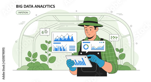 Farmer Using Big Data Analytics in Greenhouse for Agricultural Growth