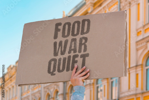 Quadro em tela "Food War Quiet" Food supply manipulation functions as a covert strategy in geopolitical conflict