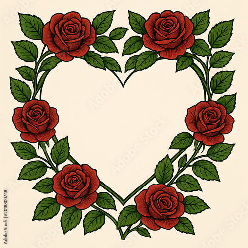 coração de flores