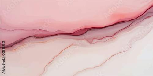 Quadro su tela Macro close-up of a pink abstract liquid background featuring a textured meat pa
