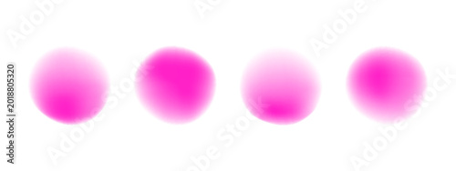 Bilde på lerret Aurora gradient circles - abstract blur shapes with soft pink gradation
