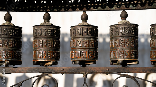 Obraz na płótnie Tibetan prayer wheel, Buddhist prayer wheel