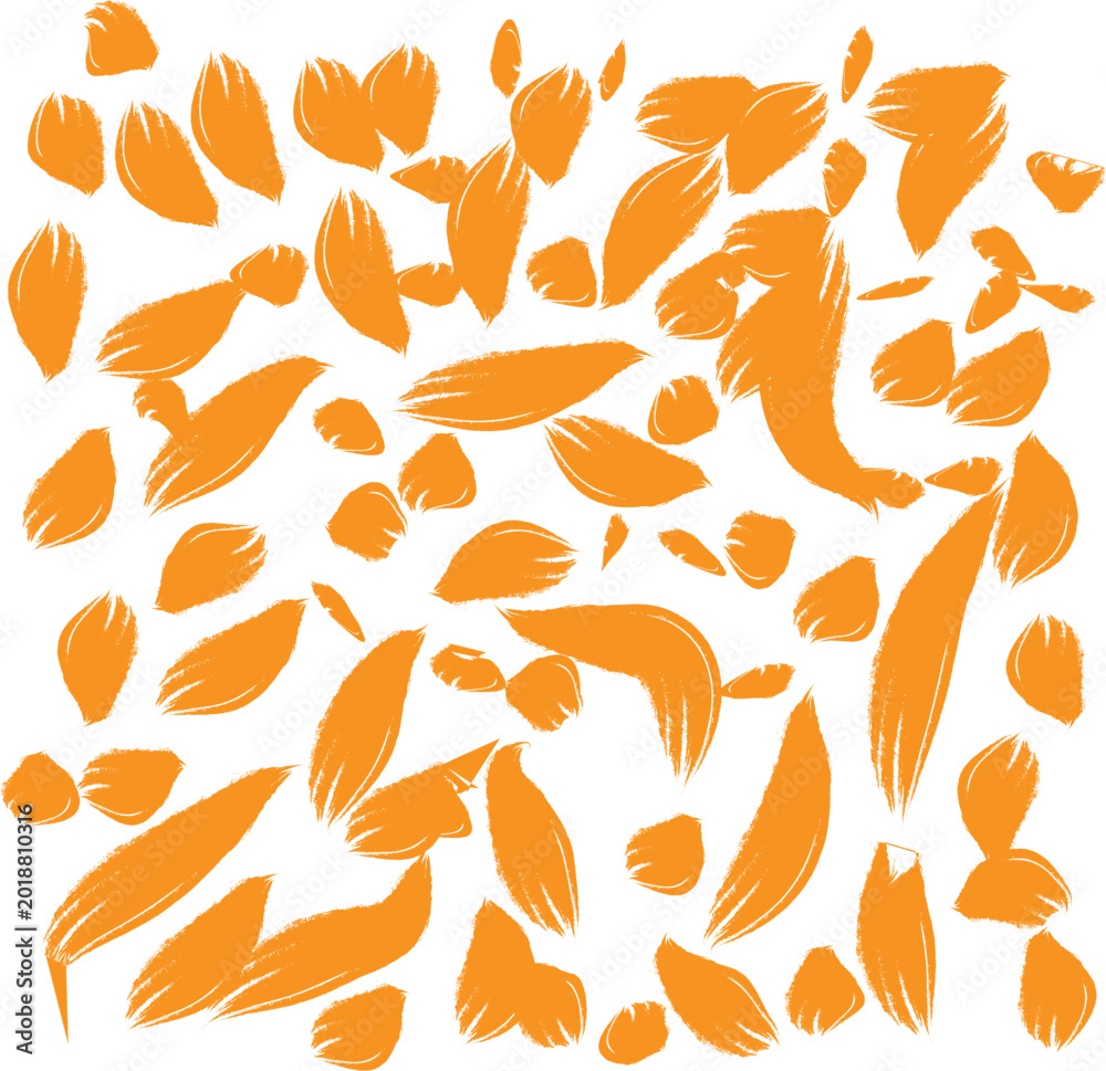 Naklejka premium Abstract orange brush strokes background with brush stroke, paint stroke