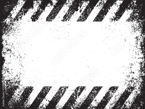 Grunge Warning Stripe Background with Distressed Industrial Texture Design