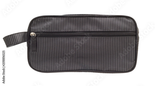 Compact personal accessory bag isolated on white with studio lighting and minimal design.