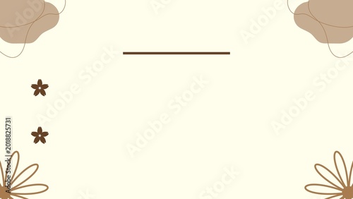 Minimal Boho Floral Beige Presentation Background