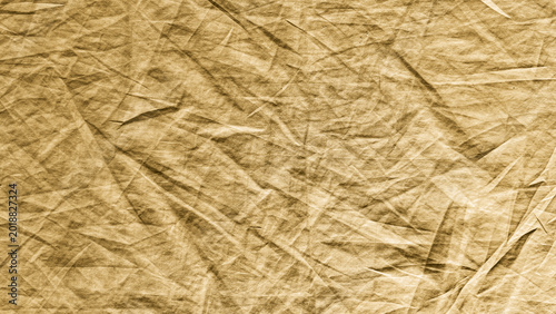 High Quality Old Yellow Crumpled Fabric Texture Background