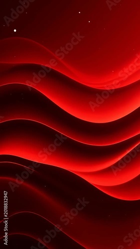 Abstract red wave pattern on dark red background