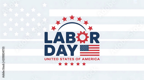Labor Day United States of America patriotic graphic design