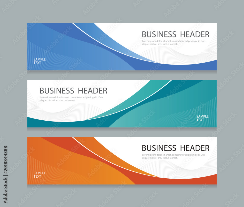 Fototapeta premium three color web banner background design template