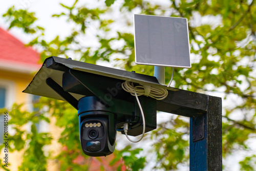 Wireless solar powered security camera