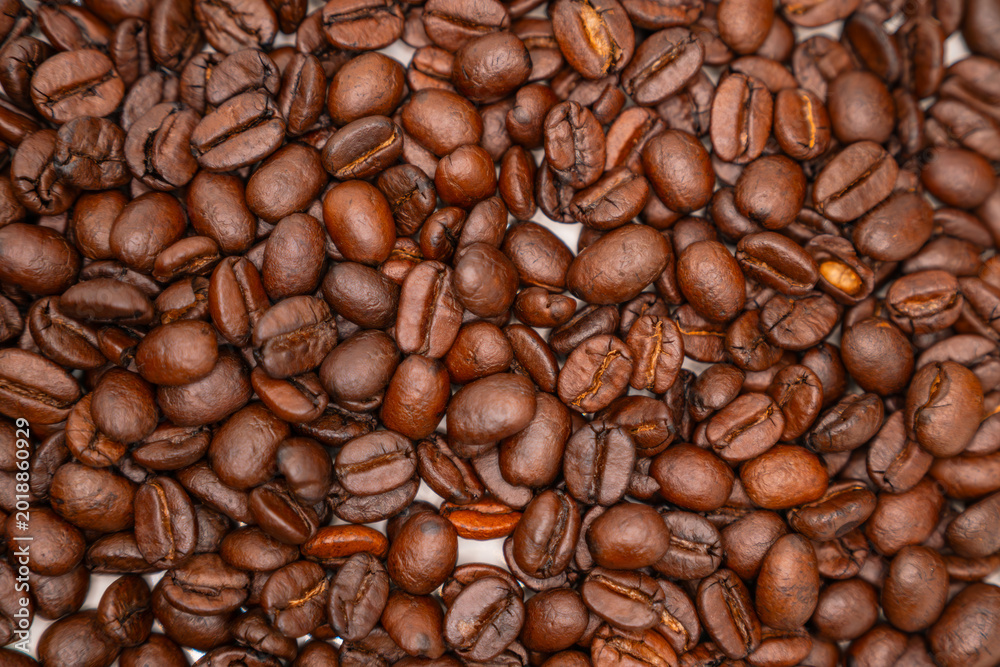Fototapeta premium roasted coffee beans background