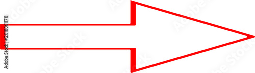 Free Download Flèche rouge directionnelle droite sur fond transparent - GFXLoad