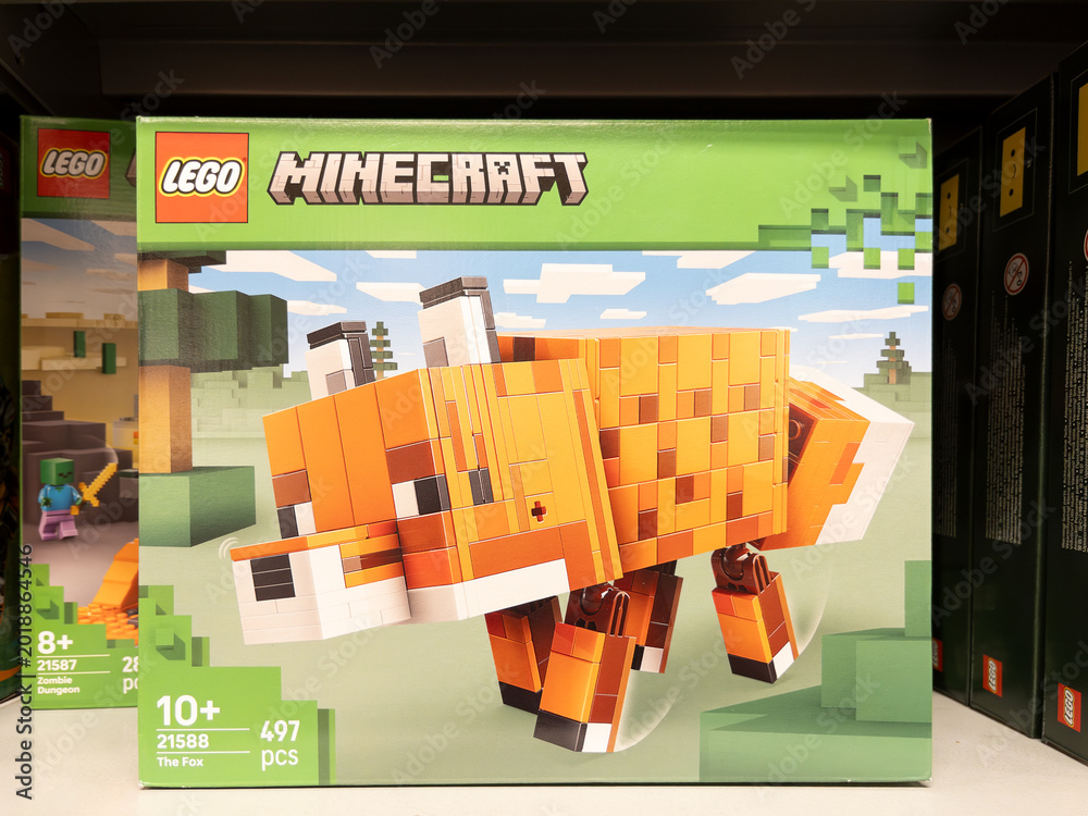 Obraz premium LEGO Minecraft Fox Building Set for Kids