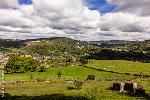 Canvas Print The High Peak Trail is a 17-mile (27 km) traffic-free route in the Derbyshire Peak District, UK, running between Dowlow (near Buxton) and High Peak Junction (near Cromford)