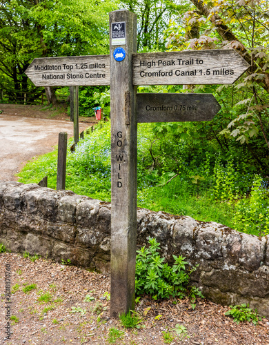 Принти на полотні The High Peak Trail is a 17-mile (27 km) traffic-free route in the Derbyshire Peak District, UK, running between Dowlow (near Buxton) and High Peak Junction (near Cromford)