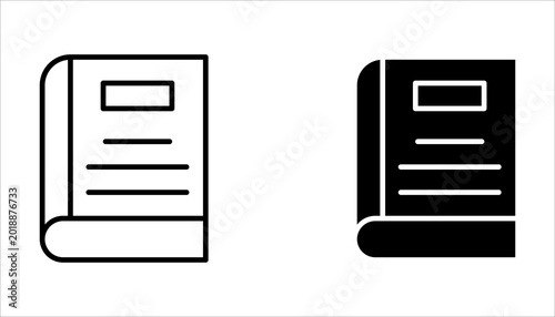 Books icons set, on a white background.