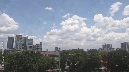Train view of Suburban Kuala Lumpur, Malaysia