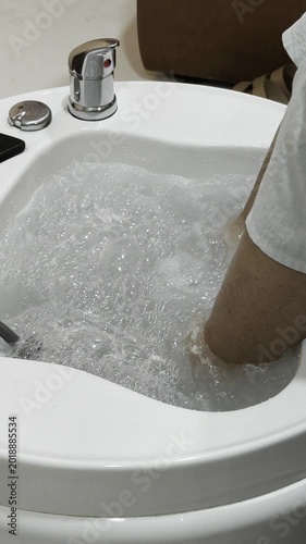 woman washing hands
