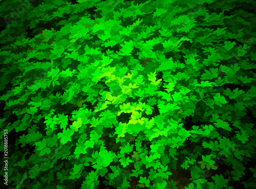 Green grass in spring garden illustration background