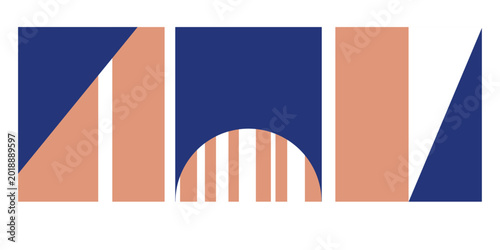 A collection of modern, simple geometric abstractions. Illustrations in vibrant colors.