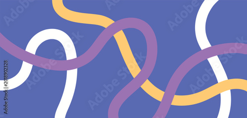 Fun abstract background colorful bold lines minimal pattern and childish scribble doodle design for creative projects