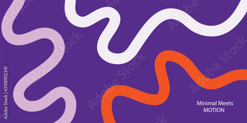 Fun abstract background colorful bold lines doodle design childish scribble minimal pattern for modern graphics