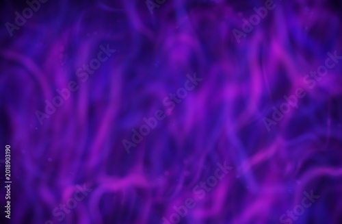 Dynamic fluid smoke motion with glowing curves
