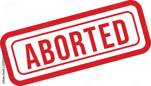 Foto Aborted stamp illustration a symbol of cancellation and failed processes