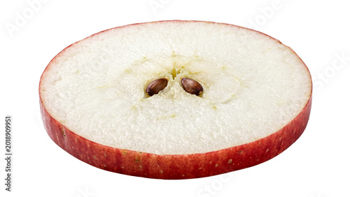 Photos Sliced apple half with seeds on transparent background