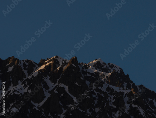 Canvastavla Warm Evening Sun Across the Mont Blanc Massif
