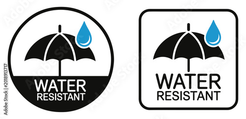 Canvastavla waterproof resistant label icon vector