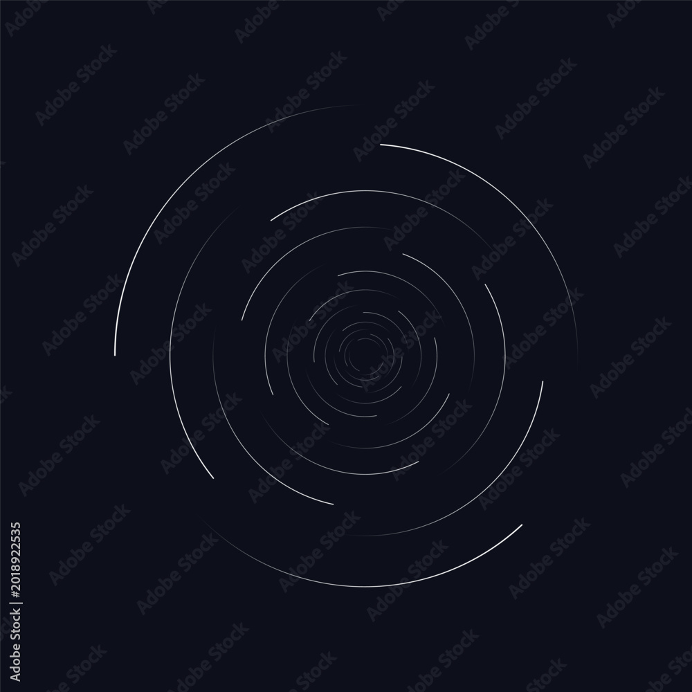 Naklejka premium Abstract Spiral Circle Lines Minimal Futuristic Motion Background