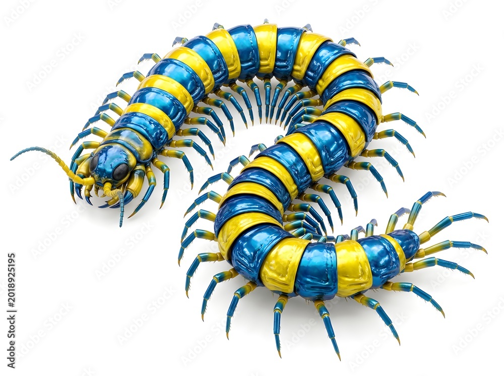 Naklejka premium caterpillar on a white background