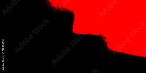 Konstfotografi Burning red man silhouette facing woman with flames and smoke background