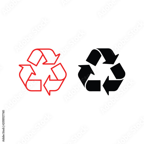 Recycle Arrow Eco Sustainability Icon Collection Illustration