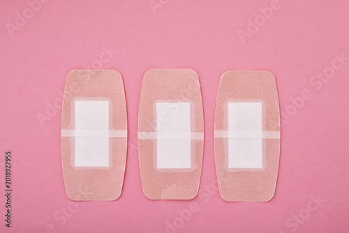 Group of adhesive strips for treating skin damage