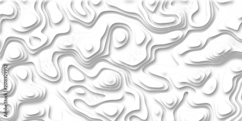 Abstract modern 3d Paper cut white background. White wave paper curved reliefs abstract background. Realistic papercut decoration textured with wavy layers. 